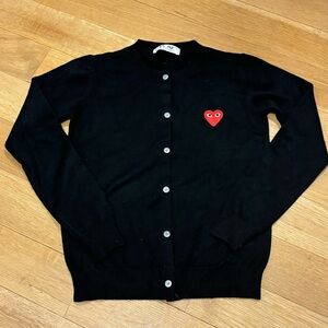 Comme des Garçons black cardigan with logo